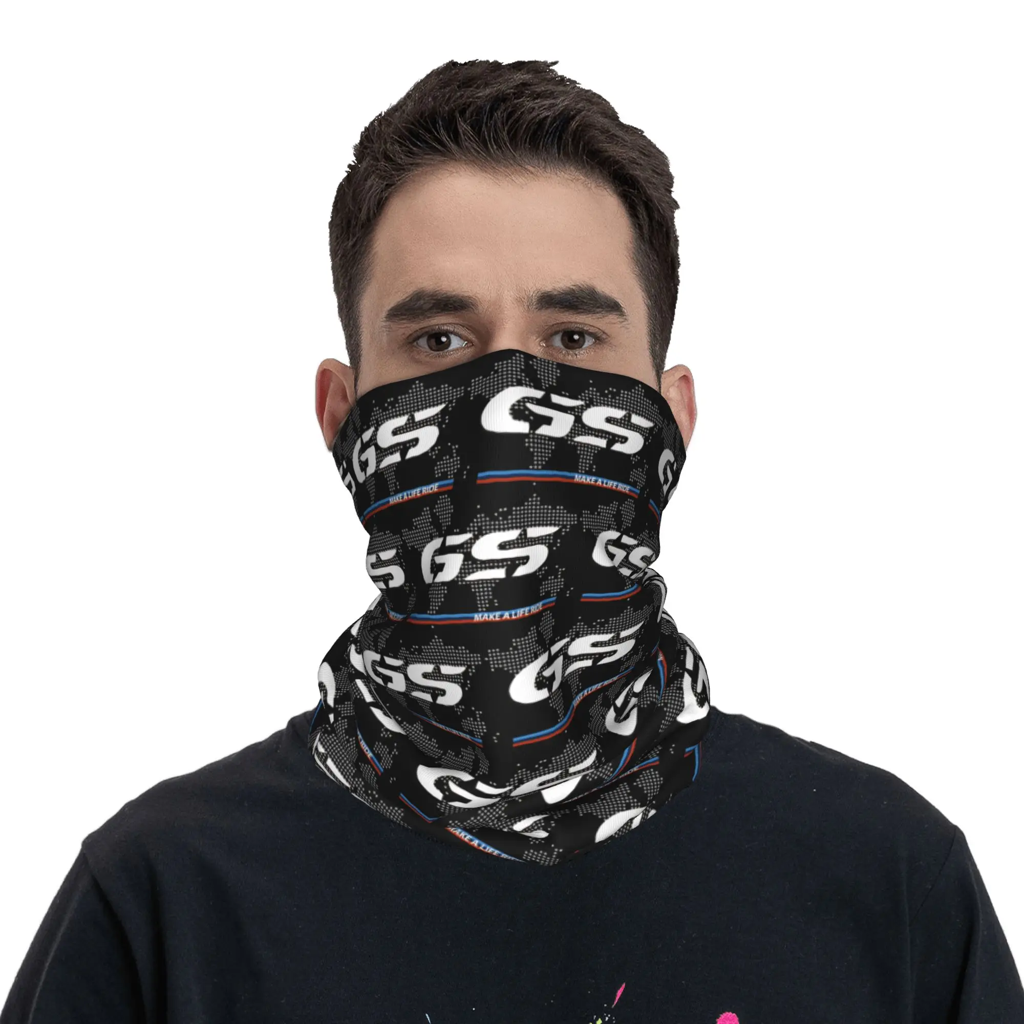 GS World Map   Balaclava Hunting Fishing  Cycling Mask Sun Protection Neck Cover Face Masks Autumn Funny Scarves