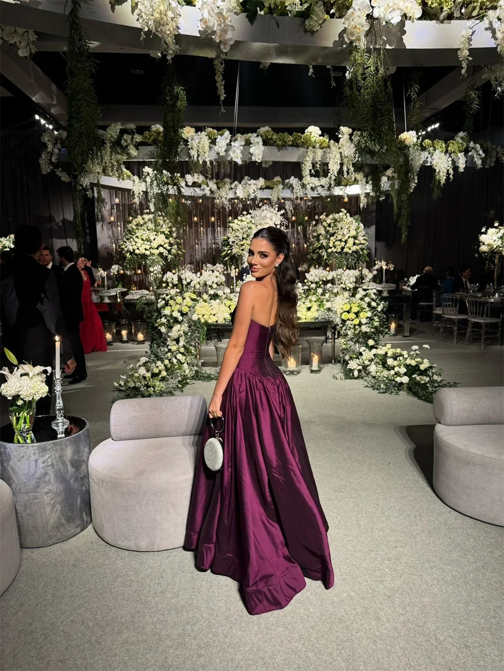 ROYET Woman Customized Long Ball Prom Gown Sleeveless A Line Formal Evening Dress Floor Length Classic Party Dress New