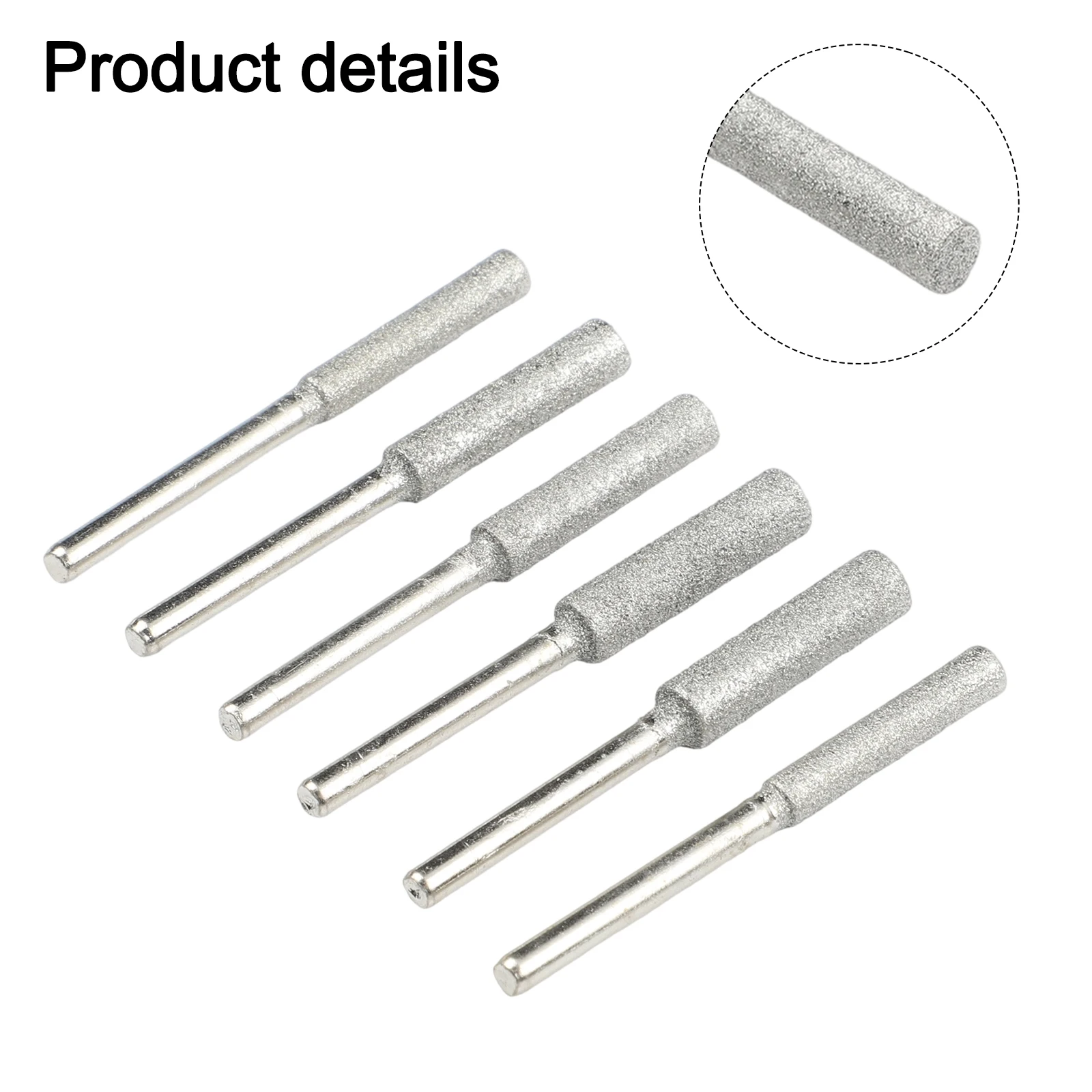 6pcs Emery Chainsaws For Sharpening Burrs For 4mm 4.8mm 5.5mm Chains Suitable For Electric Saws Molds Steel Plastics Polishing