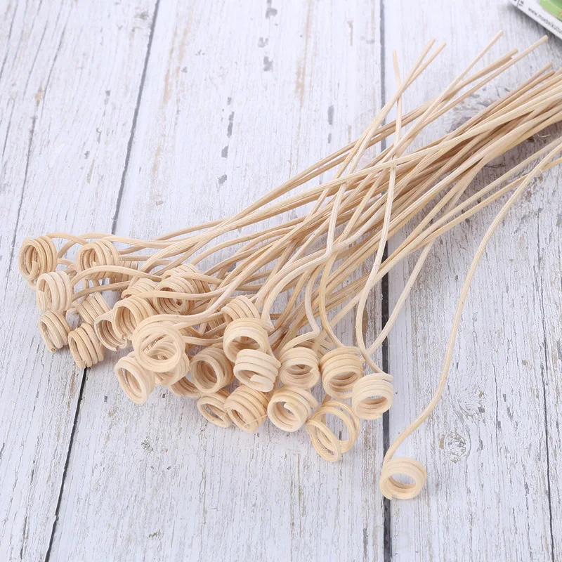 50PCS Wooden Wavy Shaped Rattan Sticks for Reed Diffuser Bottle,Aromatherapy Artifact Essential Oil Volatilization Rattan Sticks