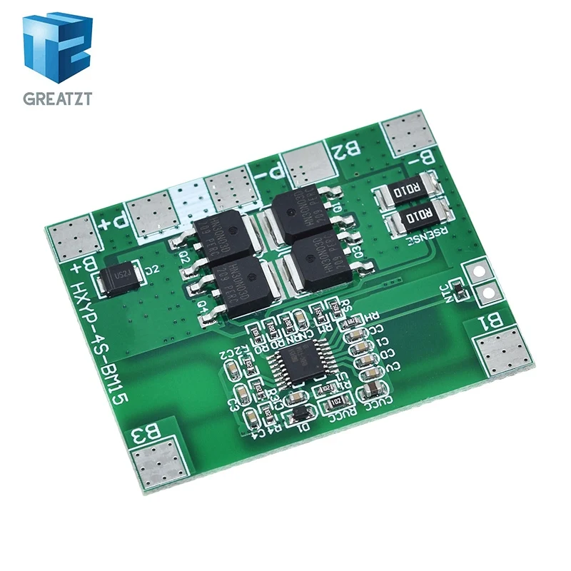 4S 12.8V 14.4V 16.8V Lifepo4 Li-ion Lipo Lithium Battery Protection Board 18650 BMS 14A limit 20A PCB 4 Cell Pack PCM 3.2V 3.7V