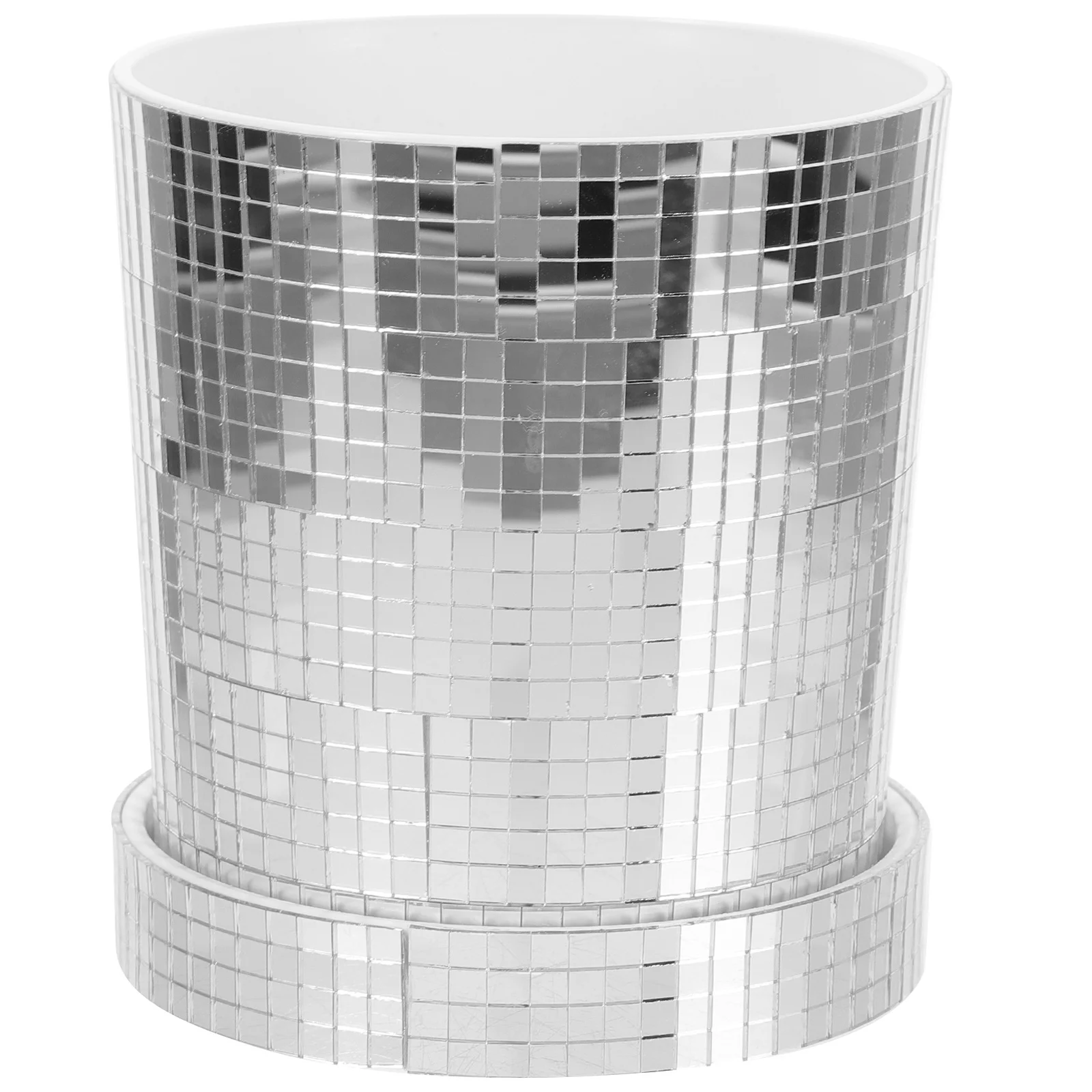 

Disco Planter Pot Sturdy Plastic Glass Material For Succulents Small Plants Modern Decorative Garden Flowerpot