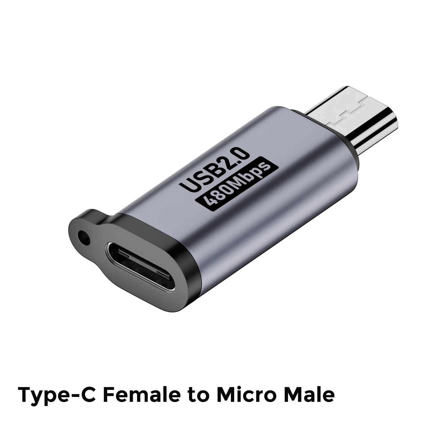 USB-C-Buchse auf Mini-USB-Stecker Adapter, Micro-USB auf USB-C Adapter, 480Mbps Datenübertragung, Schnelllade-Konverter für Telefon
