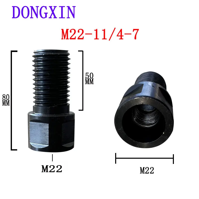 

DONGXIN 1 Pcs Thread Adapter for Diamond Drill Core Bits Male M22 to Female 11/4-7 Connection Convertor Construction Tools