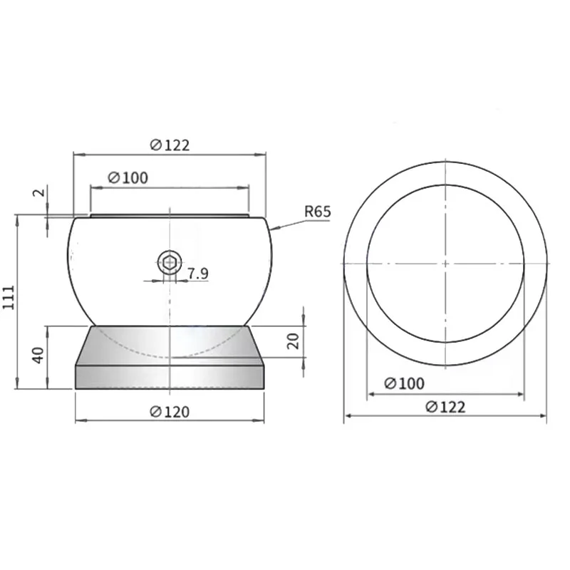 Universal magnetic base with 360° rotation for mold repair and welding fixtures - Laser welding magnetic ball lamp