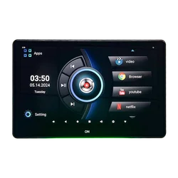 14.4 lnch Two rear screens Android Headrest Moinitor Touch Screen Wireless Phone Control Resolution Stereo Auto Stereo Radio
