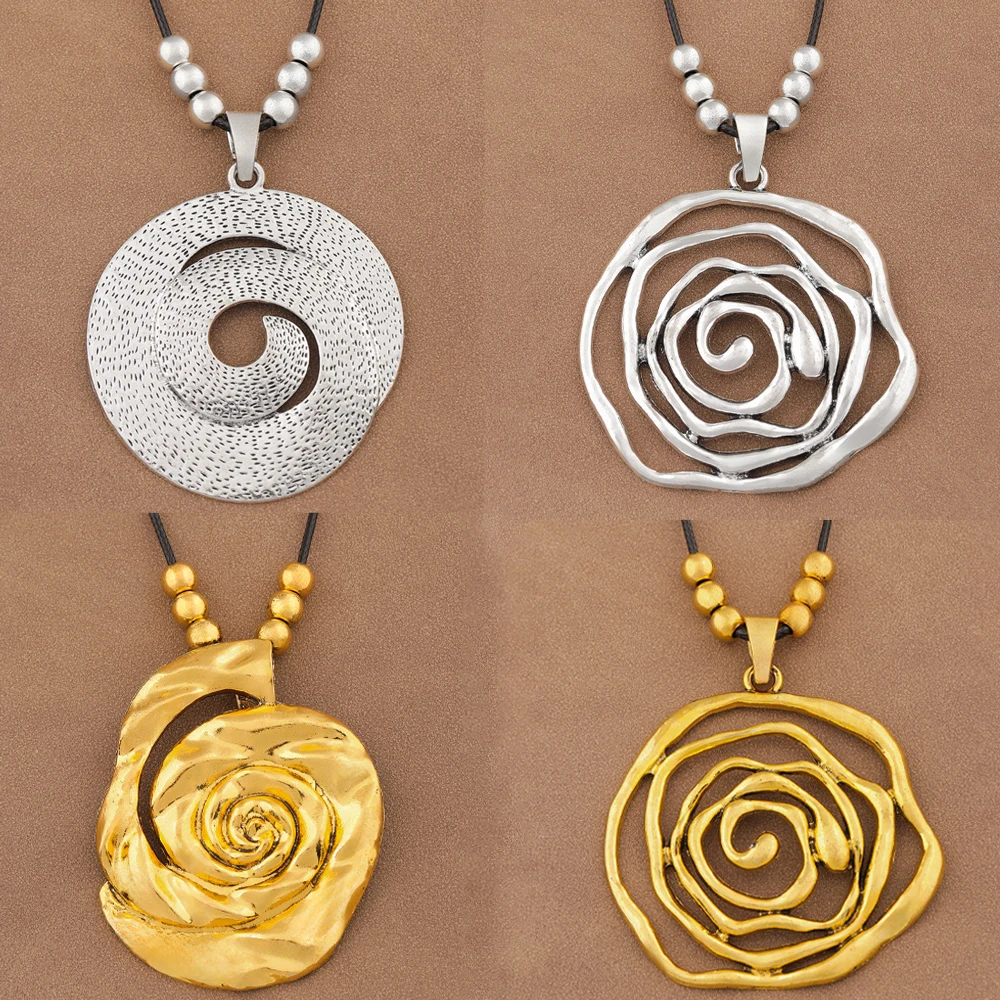 1 x Bohemian Large Rose Flower Spiral Swirl Vortex Pattern Long 35