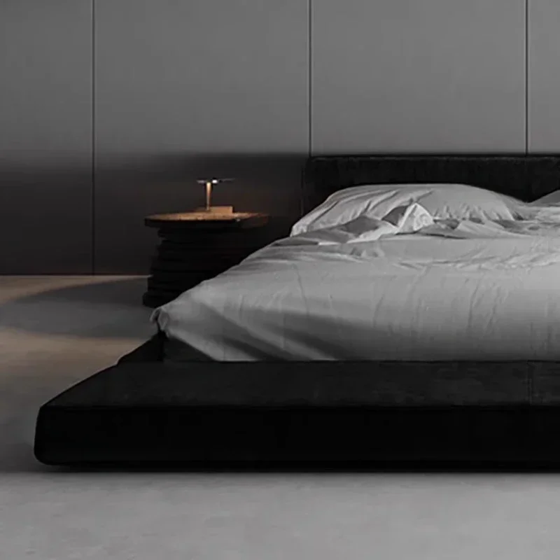 اللوح الأمامي الحديث سرير مزدوج الملك الحجم الأسود الديكور الإطار الكامل 150x200 سرير التوأم الفاخرة كاما أثاث الزوجية لغرفة النوم #4