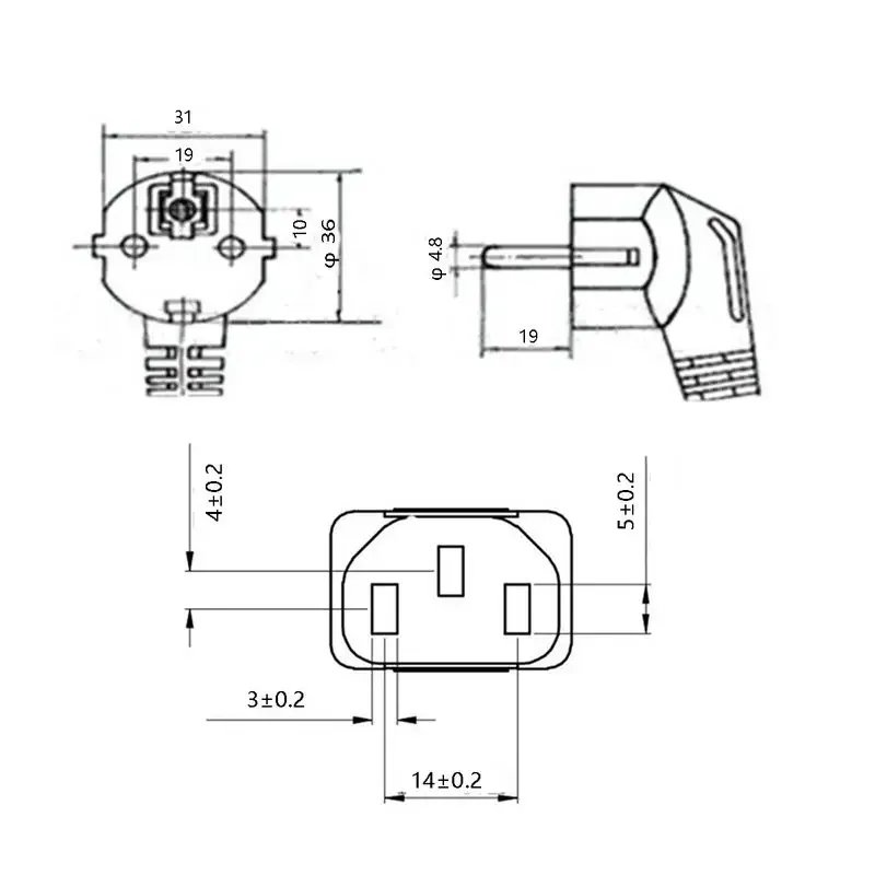 Projector Power Cable 1.5 2 5m 2mm EU Plug Schuko to IEC C13 Power Extension Cord For Dell PC Computer PSU Antminer 3D Printer