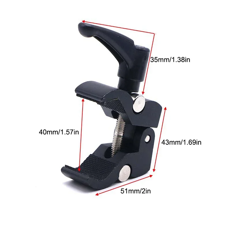 Suitable for Camera Photography Accessories. 1 Olecranon Clamp with Magic Arm, Line Clamp, Crab Clamp, Black Bite Fixing Clamp