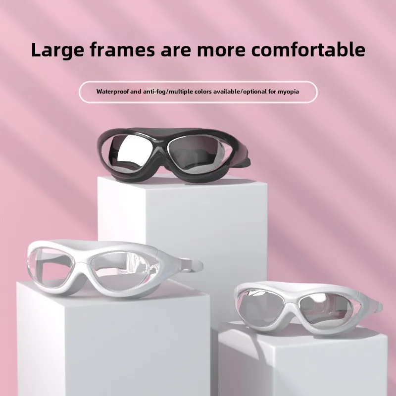 

Unisex swimming goggles with HD lenses flexible silicone gasket anti-fog and UV protection optional colors suitable for swimming