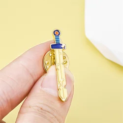 Adventure Time Finn's Sword Enamel Brooch Cartoon Cute Bag Hat Badge for Movie Fans Pin Jewelry New Year Gift