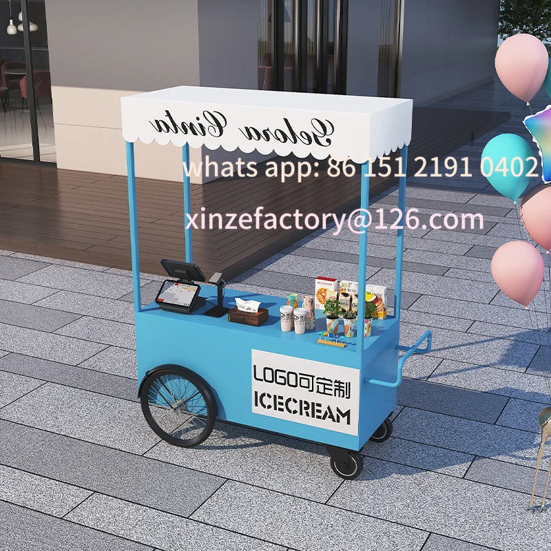 

Customizable snack car dining car trolley stall fried stall car roasted peel selling milk tea coffee fried skewers oden