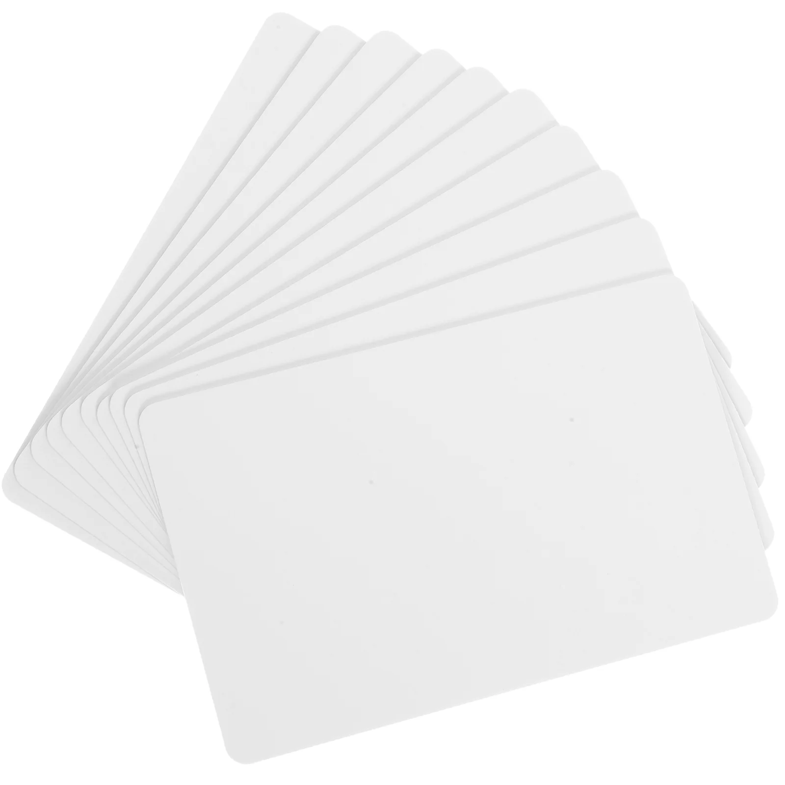 10 Pcs Employee Card Label Unfinished Blank Tag Dual-side Membership Ornament PVC Home DIY Drawing Cards