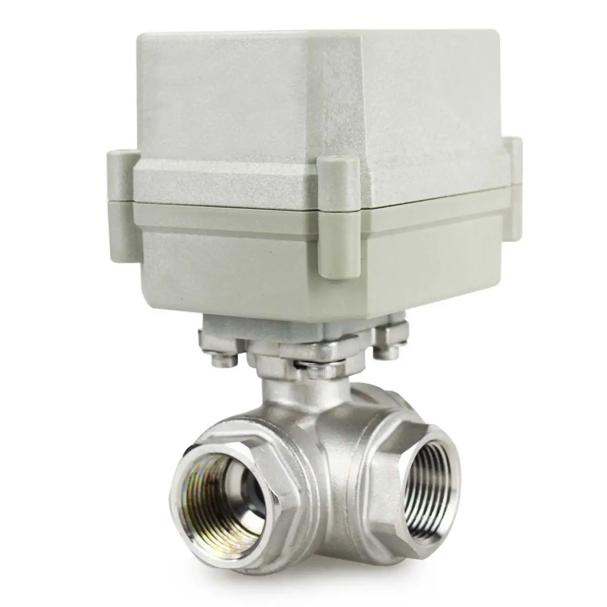 High Quality 1/2" DN15 AC110-230V SS304 Motorized Ball Valve 3 Way Electrical Ball Valve CR502