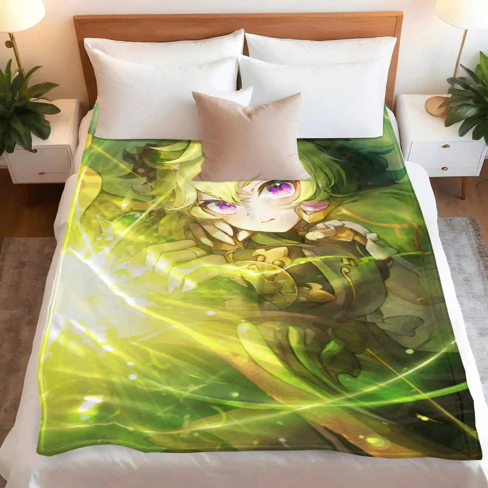 Genshin Impact 콜레이 담요 플란넬 낮잠 소파 가을 겨울 따뜻한 담요