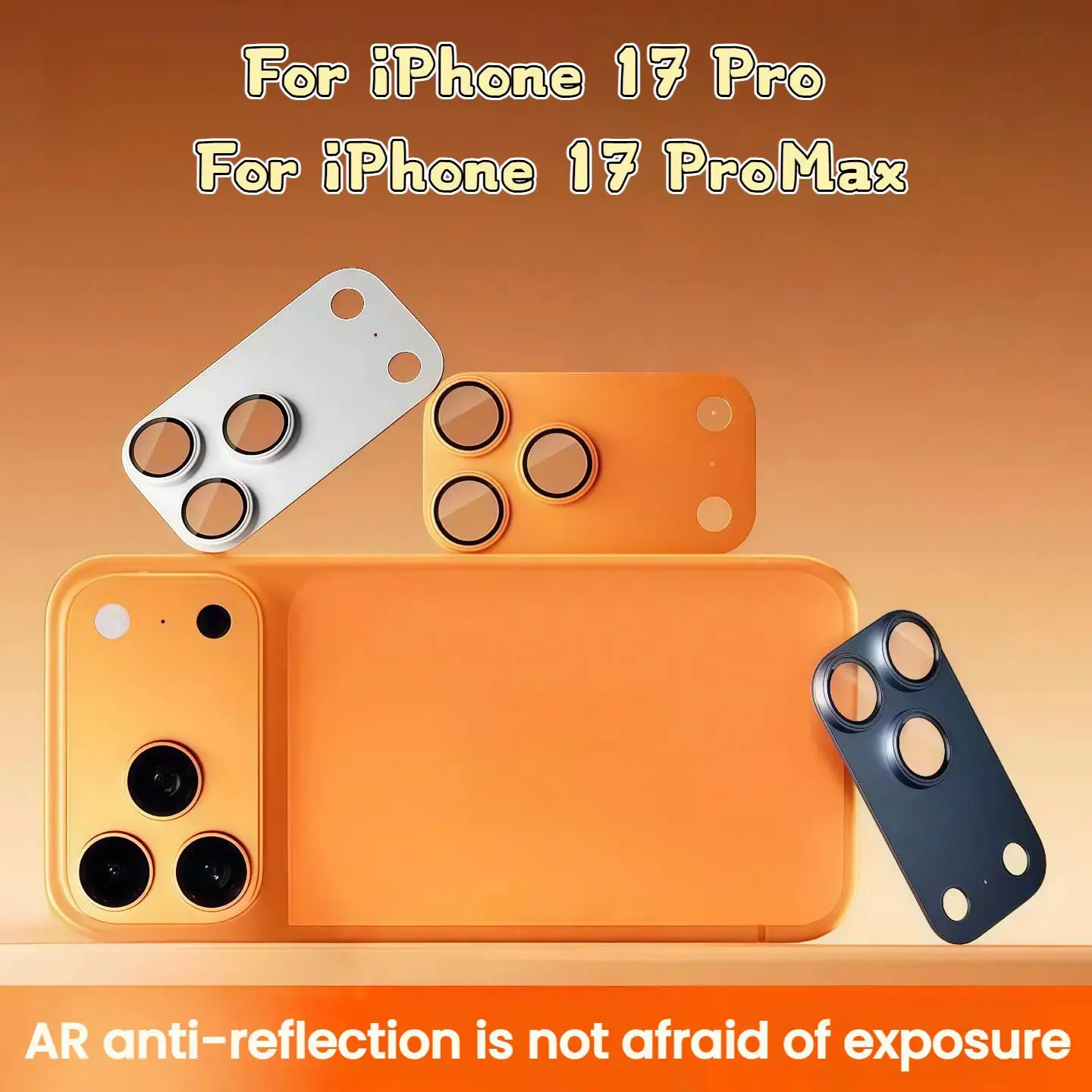 Compatible with iPhone 17 Pro Max - Full Coverage AR HD Anti-Scratch Camera Lens Protector for iPhone 17 Pro