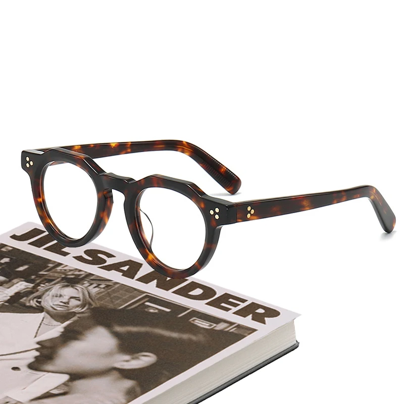 

Top Quality Acetate Optical Glasses Frame Men Retro Round Myopia Eyeglasses Women Vintage Thick Frame Prescription Spectacles