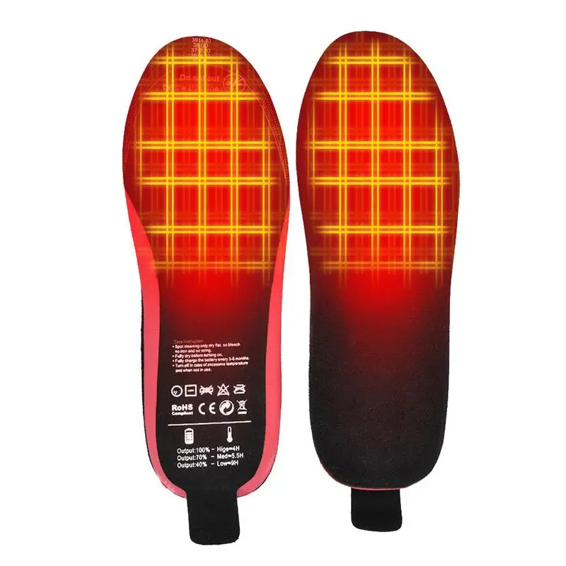 

Winter heating insole with remote control USB Rechargeable Adjustable Temperature Shoes Insoles for Outdoor Camping Fishing