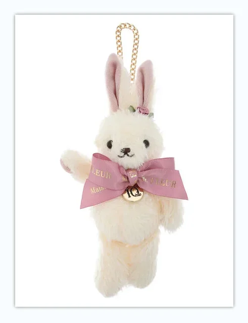 Japanese Style Cute Plush Doll 10Th Anniversary Rabbit Bag Charm Cartoon Bear Key Pendant Students Bag Pendant