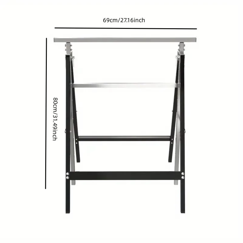 Height-adjustable folding detachable 200KGS iron lift bracket sawhorse support frame  woodworking workbench operation saw table