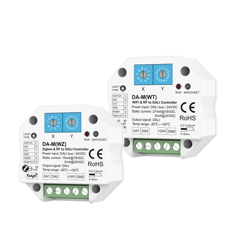 Tuya Wifi Zigbee For DALI Converter Dimmer Controller DC 24V DIM CCT RGB RGBW RGB&CCT Strip Smart Life APP