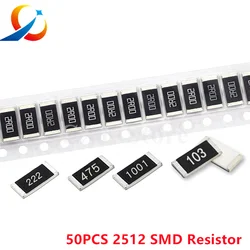100PCS 2512 SMD Resistor 0R 10R 20R 47R 100R 220R 470R 100 ohm 1K 10K 22K 47K 100K 220K 470K  910K 1M 101 102 103 104 1W NEW