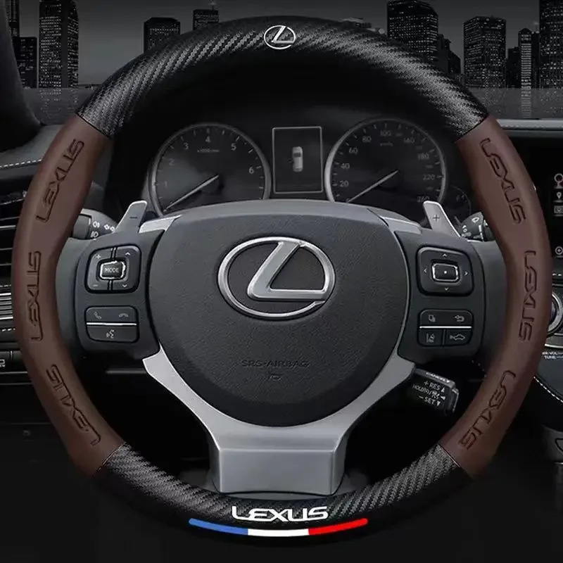

Car Sticker Car Carbon Fiber Steering Wheel Cover For Lexus F Sport ES200 ES300 RX300 LS500h GS300 IS300 CT200h NX300 UX300 LX5