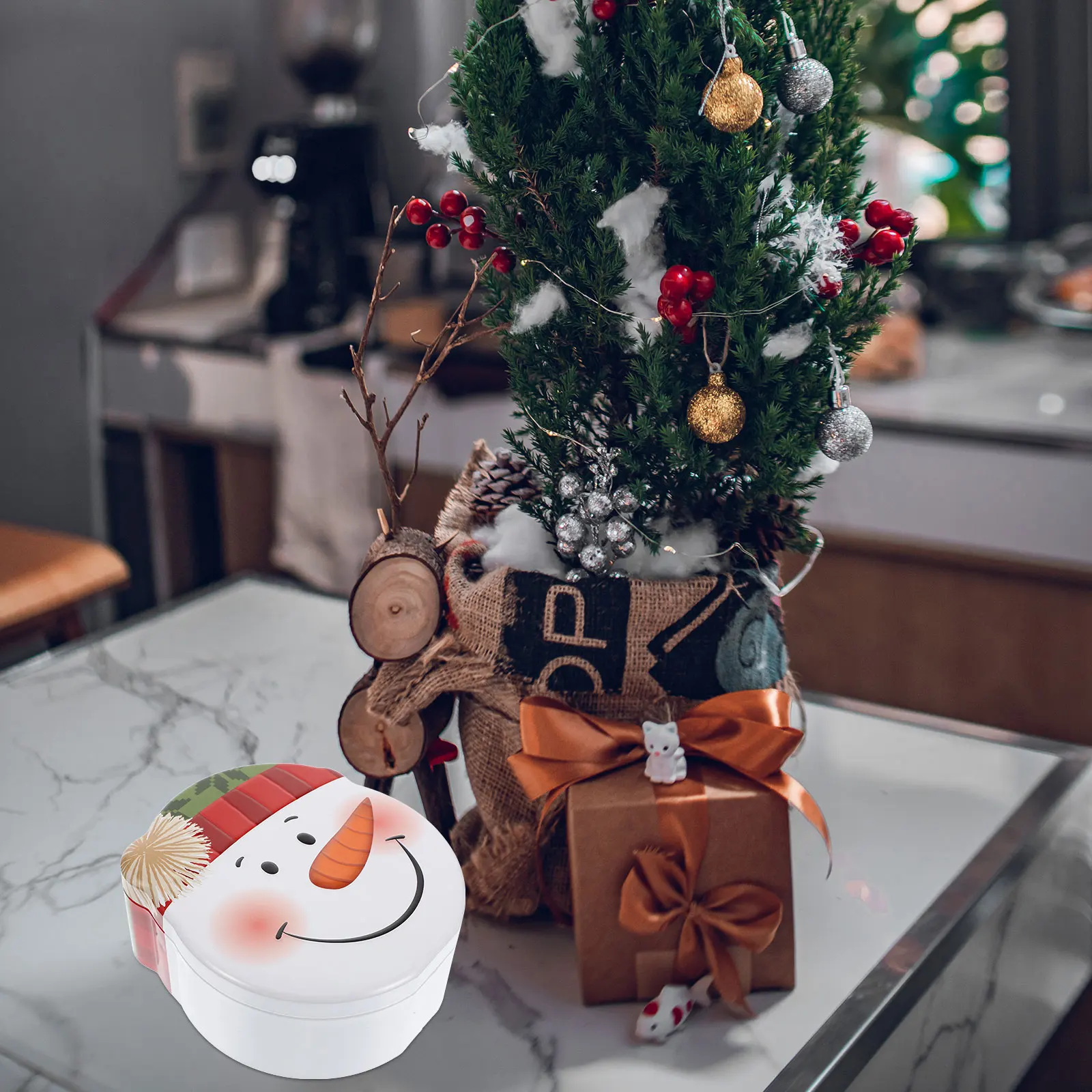

Christmas Kids Gifts Biscuit Wrapping Case Packing Case Child Container Chocolate Storage Portable Biscuit