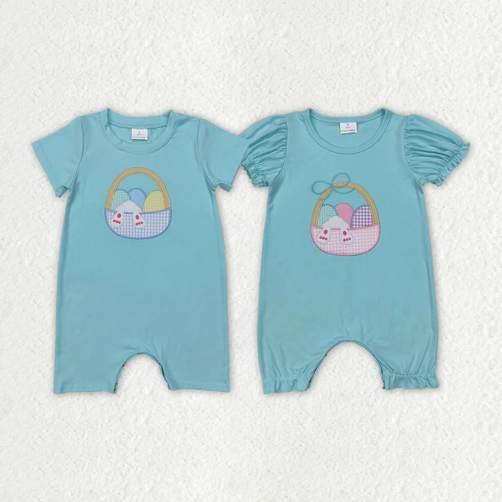 

Wholesale children kids western boutique onesies Newborn toddler Sibling Girls Baby Infant Boys Easter Eggs Basket Rompers