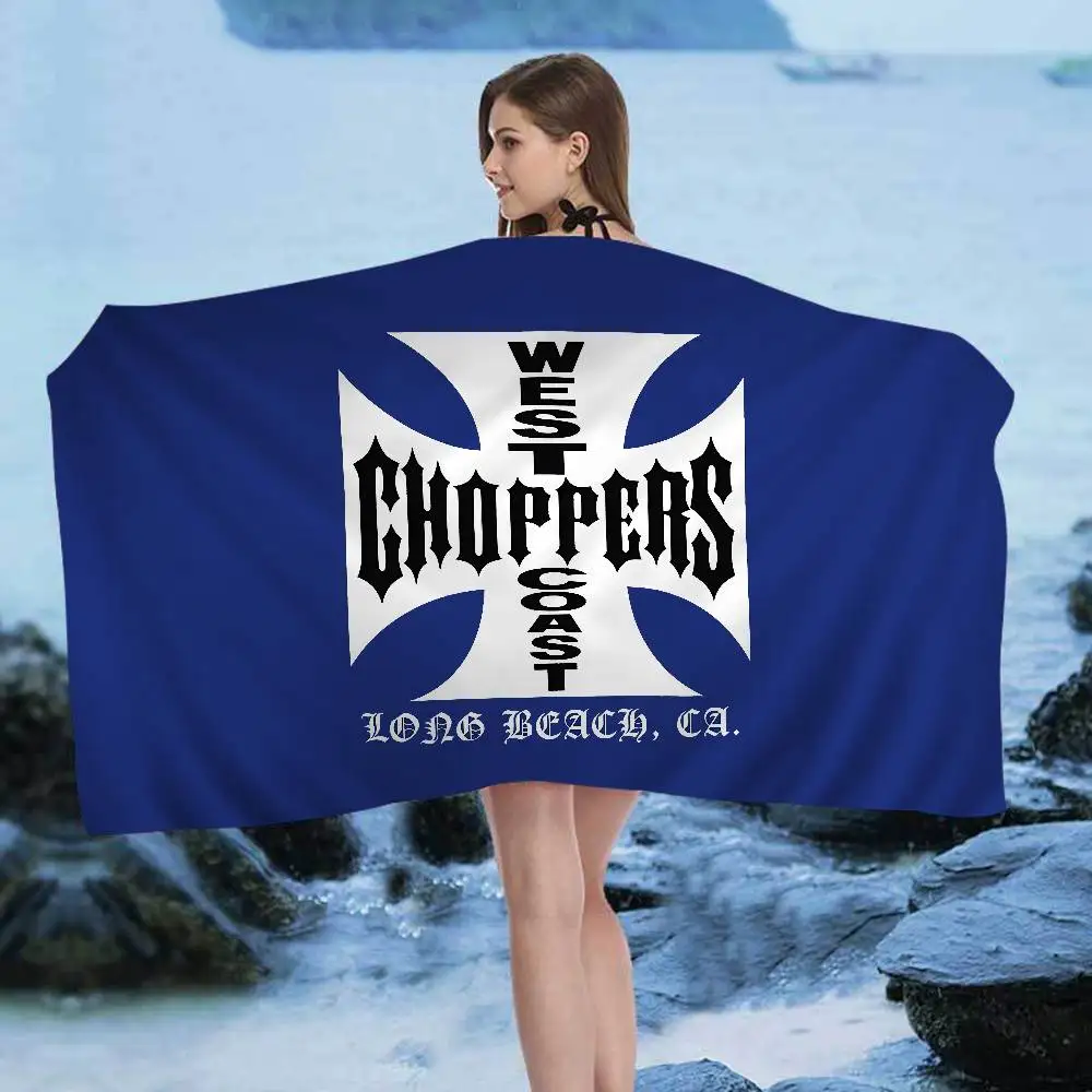 West C-Coast C-Choppers Big Microfiber Beach Towels Quick Dry Towel Sand Beach Towels Pool Towel for Travel Swim Pool Yoga