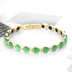 Wu's 2022 New Fashion Magnetic Bracelet Female Natural Opal Heart-shaped Magnet Bracelet Magnetic Bracelet