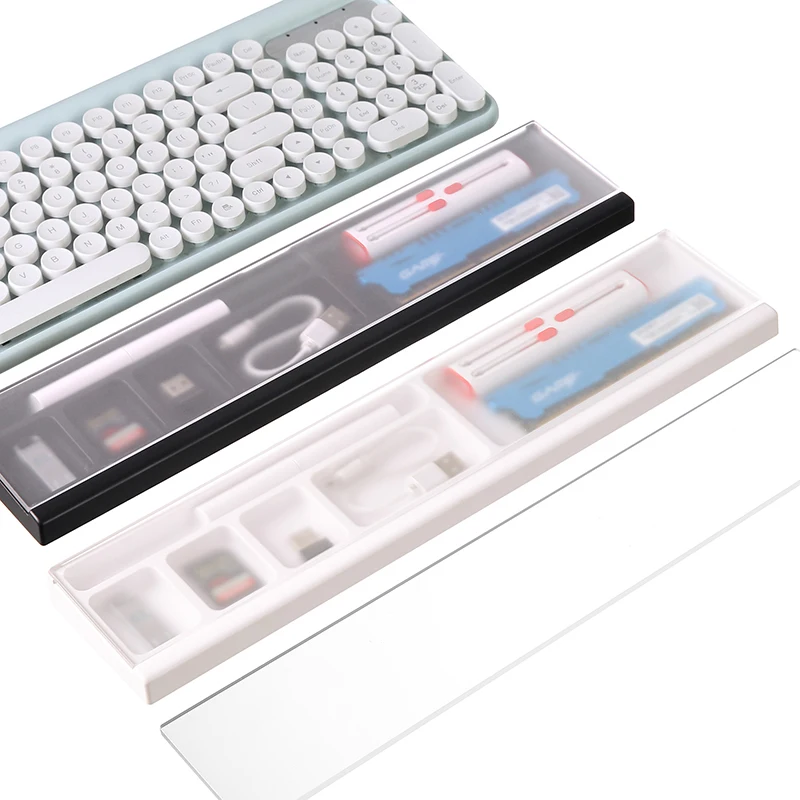 Keyboard Wrist Rest Pad Acrylic Anti-slip Support Ergonomic Palm Rest Desktop Storage Box Easy Typing For Office Gaming