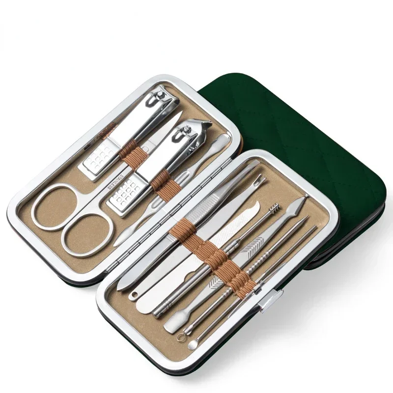 Xiaomi Youpin 19 Pcs Portable Luxury Manicure Set Pedicure Kit Bright Black Nail Clipper Set Personal Care Tool Eyebrow Scissors