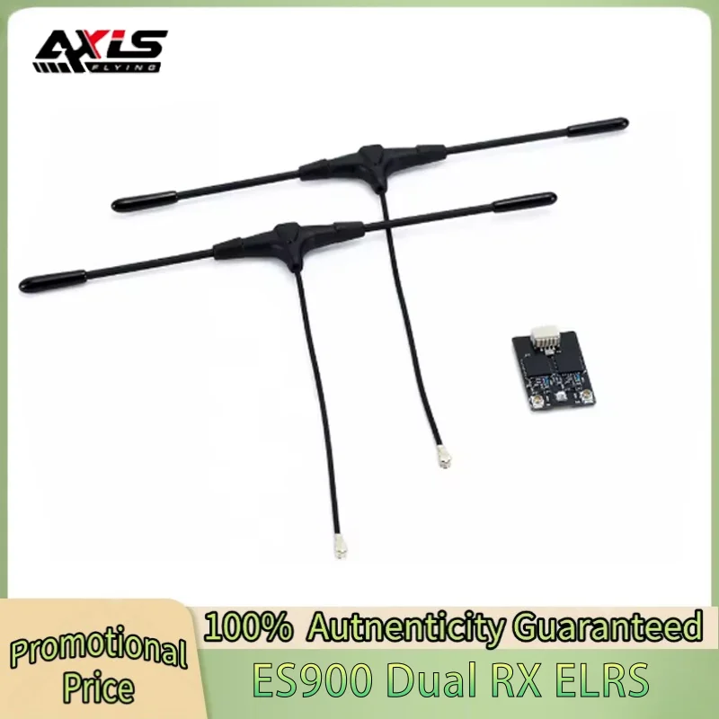 

Приемник Axisflying ES900 DUAL RX ELRS Diversity 915 МГц / 868 МГц со встроенным TCXO для радиоуправляемых самолетов и FPV-дронов дальнего радиуса действия