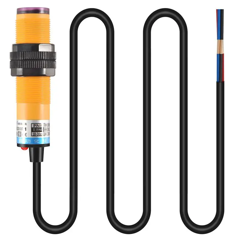 

【БЫСТРАЯ ПРОДАЖА】Фотоэлектрический ИК-датчик DC 3-проводной 6-36В PNP, 30 см, E18-B03P1