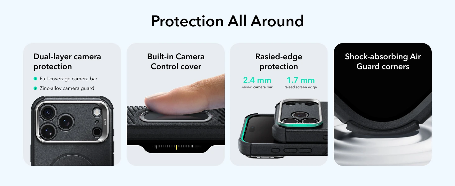 ESR für iPhone 18 Pro Max & 17 Pro Max MagSafe Handyhülle Ultra Slim Militärqualität Sturzschutz-Cover mit Kamerasteuerung – Detail 37