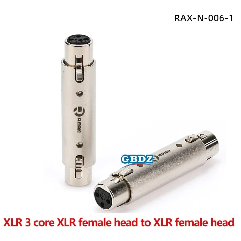 1-100PCS REAN 3 Pin XLR Adapter XLR Female to XLR Female, XLR Male to Male All Metal Casing With Lock Audio Converter Connector