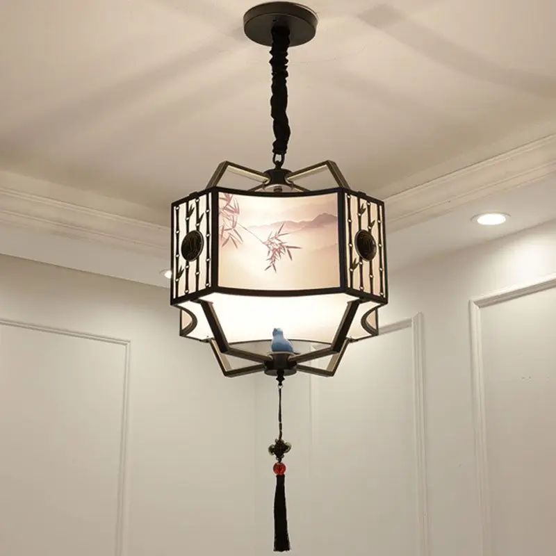 

Chinese style Zen living study lamp, private room, tea room, entrance hall, new Chinese style pendant light