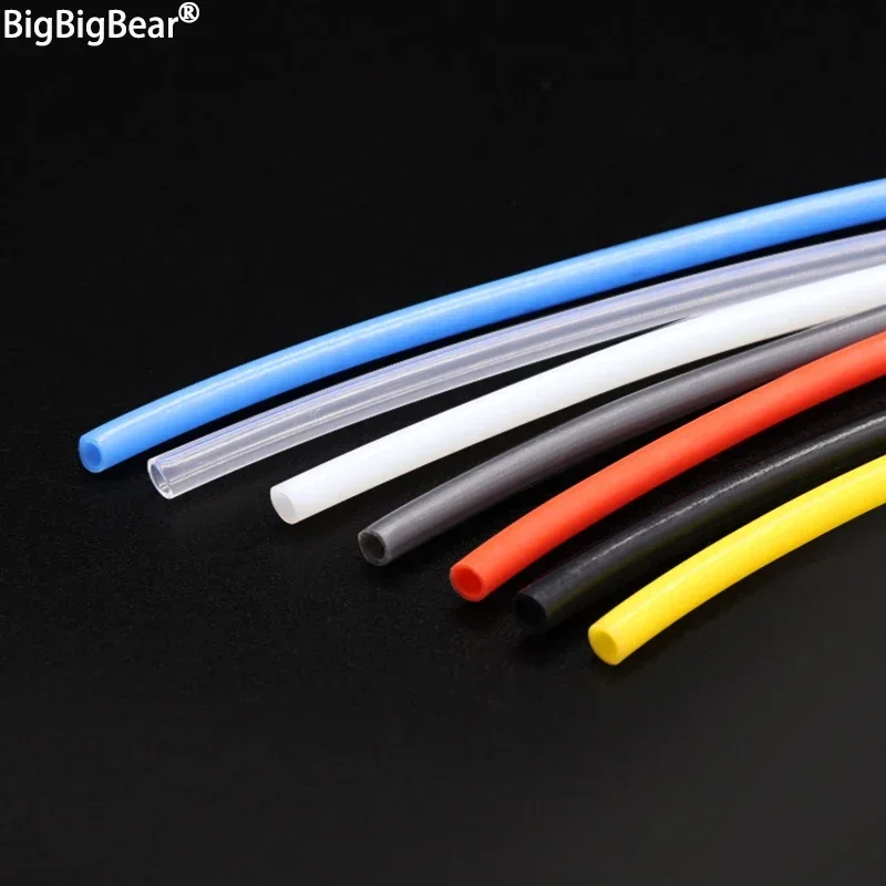Rura PTFE FEP 1~10m do części drukarek 3D, średnica wewnętrzna 0.5 1 2 2.5 3 4 5 6 7 8 10 12 14 16 18 20 mm, izolowany wąż F46, sztywna rura 600V