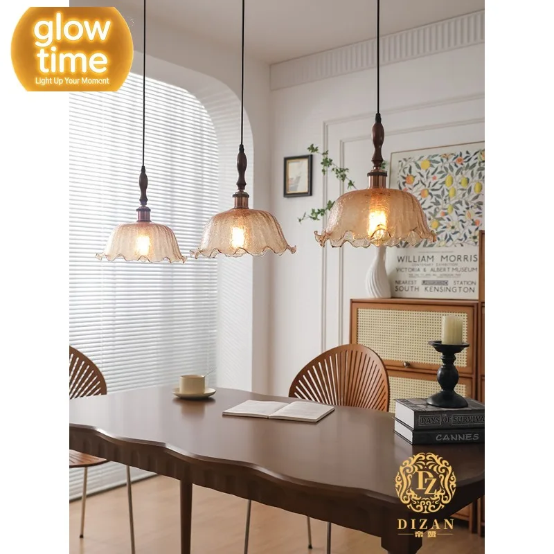 Pre-Owned Restaurant Lights American Vintage Adjustable Displacement Dining Room Pendant Lights Ambient Ice Crack Bar Lights