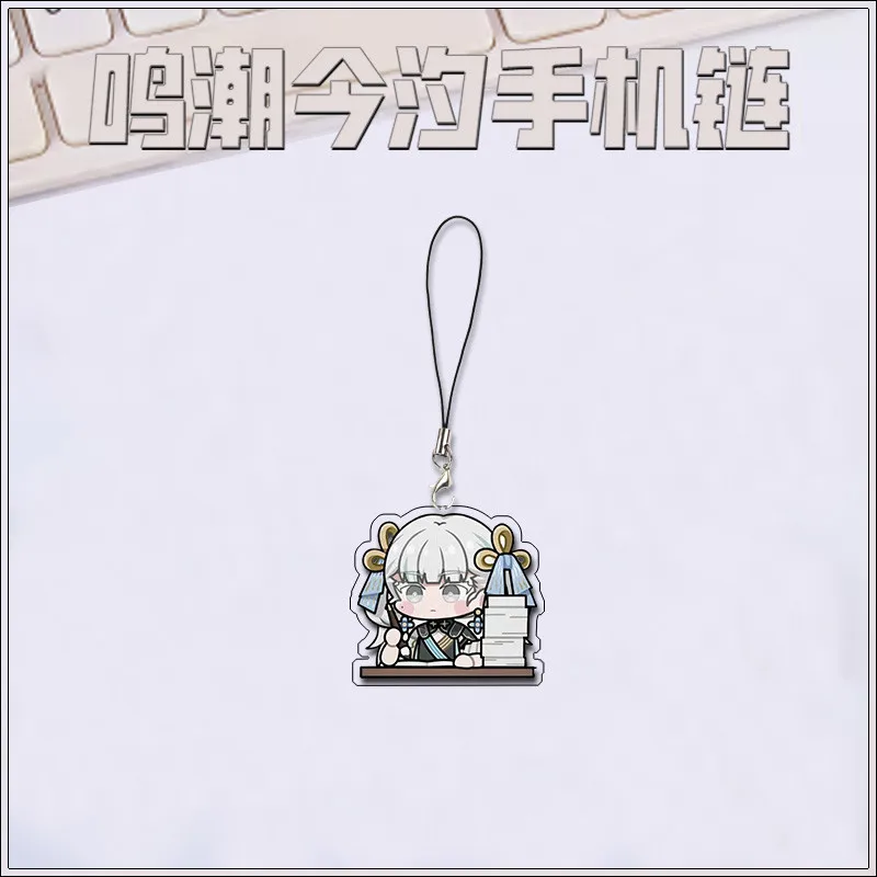 لطيف ZheZhi Yinlin Jinhsi Xiangliyao Encore تشانغلي جيان سلاسل المفاتيح الساخن لعبة Wuthering موجات الاكريليك مفتاح سلسلة أنيمي قلادة