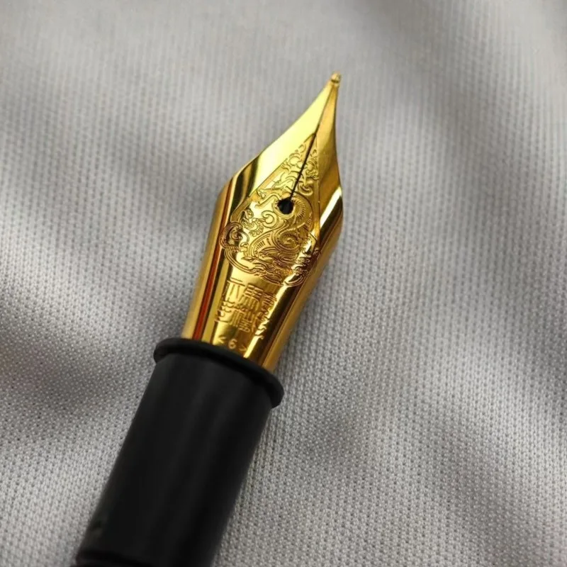 

Новое оригинальное немецкое перо Bock с гравировкой дракона и лошади, перо №6, иридиевое золотое, аксессуар для перьевой ручки, плавное письмо