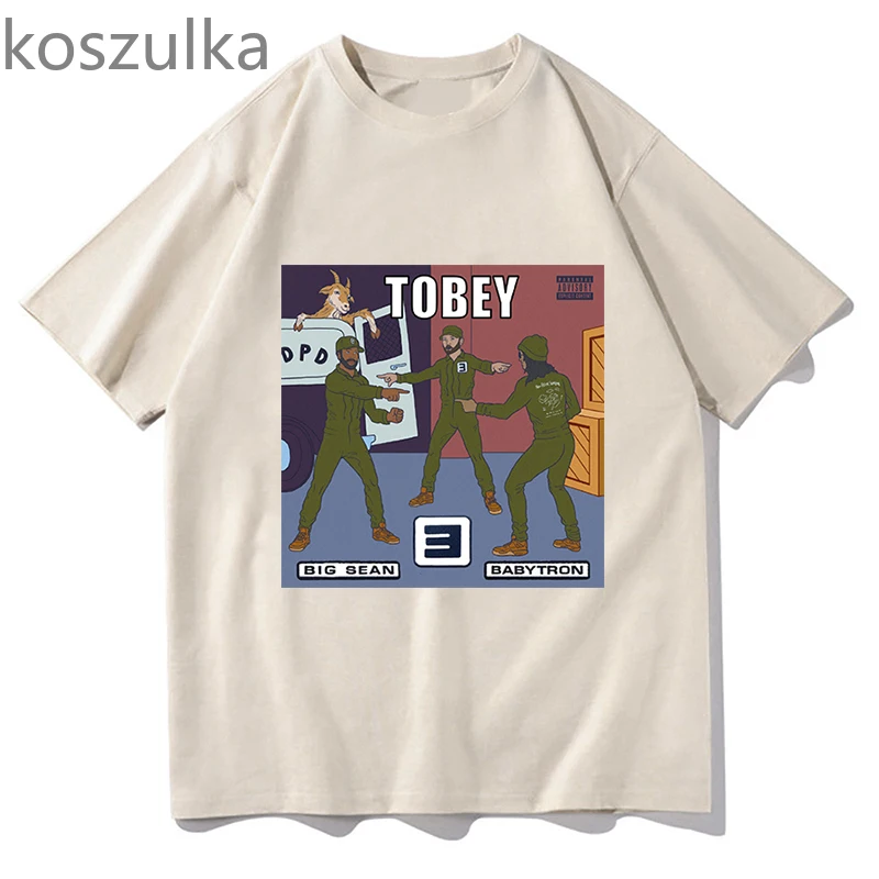 Eminem Tobey Fans T-shirts Cartoon Print Harajuku Kawaii Tshirt Unisex Cute Tee-shirts Sudaderas O-neck Tops Hip Hop Streetwear