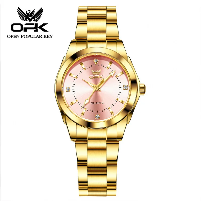 

dropshippingOPKBrand Watch Waterproof Luminous Fashion Simple Steel Belt Quartz Women's Watch Women's Watch