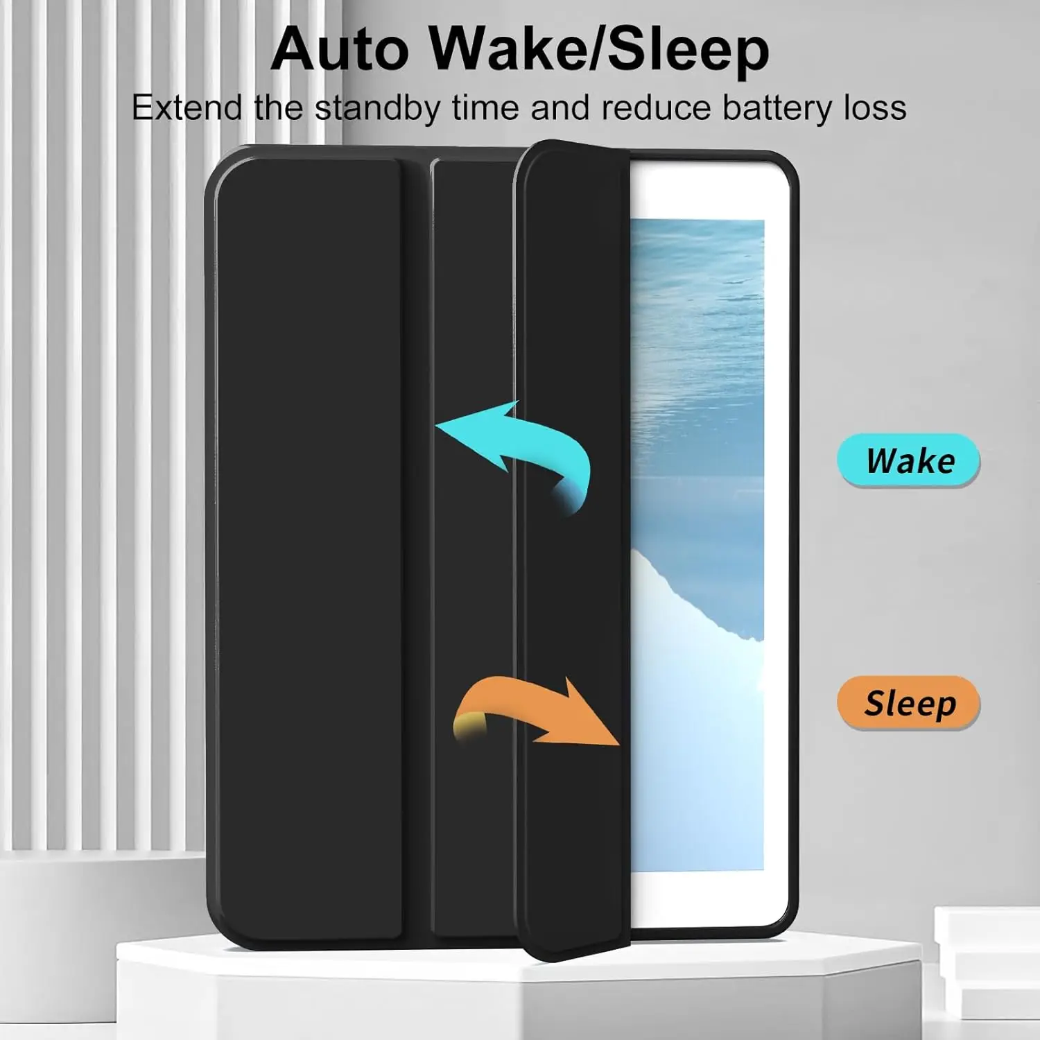 Tri-fold Flip Case For iPad Mini 1 2 3 4 5 7.9'' mini 2019 Magnetic Stand PU Leather Protective Cover Auto Wake up