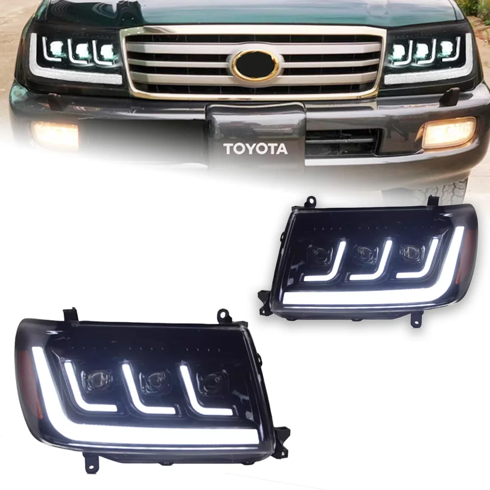 AKD Car Styling Head Lamp for Toyota Land Cruiser Headlights 1998-2007 LC100 LED Headlight DRL Hid Bi Xenon Auto Accessories