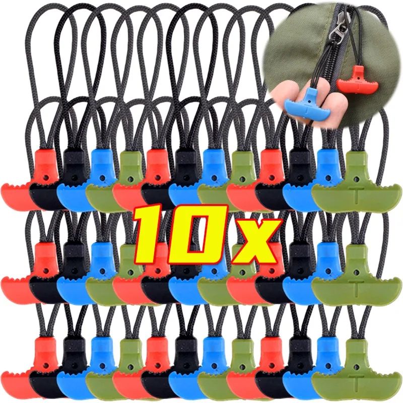 Zipper Pullers Convenient Zippers Extension Knapsack Jacket Tent Zipper Pull Slider Head Tool Luggage Accessories 1/5/10PCS