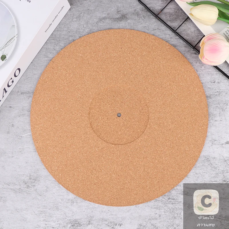 2026 هوا هوا 12IN سجل الوسادة لينة الفلين تخفيض الاهتزاز مكافحة ساكنة الفينيل حصيرة القرص الدوار Slipmat الوسادة ضياء 297 مللي متر للفونوغراف