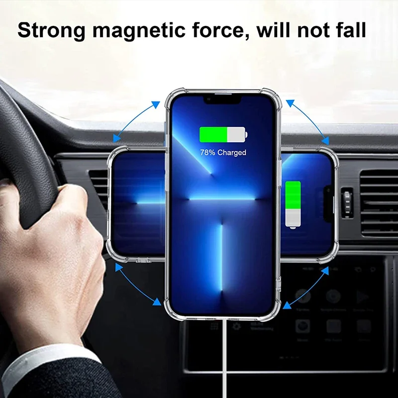 2PC Magnetic Metal Plate Ring for Magsafe Wireless Charger Iron Sheet Sticker Magnet CellPhone Holder For Apple IPhone 15 14 13